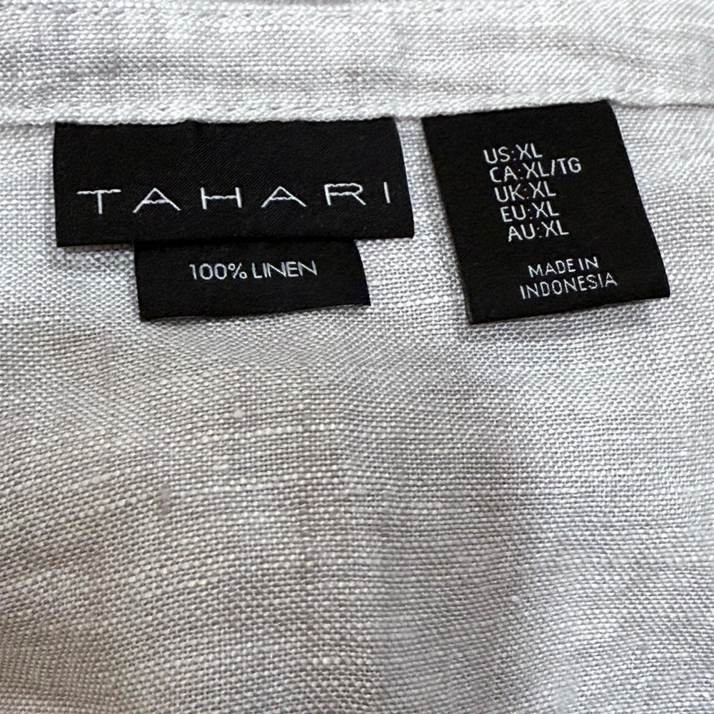 Tahari Light Gray 💯% Linen Dress with Pockets sz XL - Picture 2 of 6